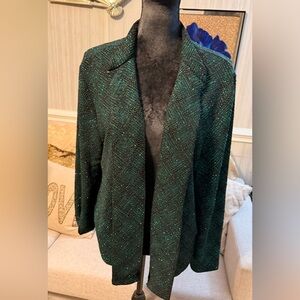 Elegant Green Vintage Women's Jacket
